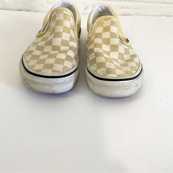 🚨4/$25 VANS Yellow Checker Board Slip-Ons Size 5 - Picture 3 of 8